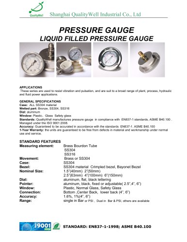 Fillable Pressure Gauge