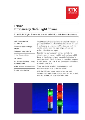 LN870 Intrinsically Safe Light Towers