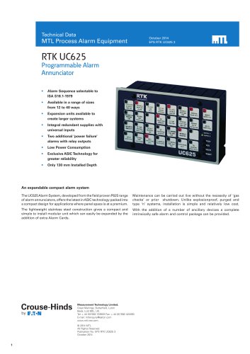 RTK UC625 Programmable Alarm  Annunciator