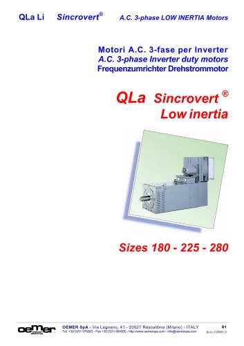 A.C. 3-phase Inverter duty motors QLa Li