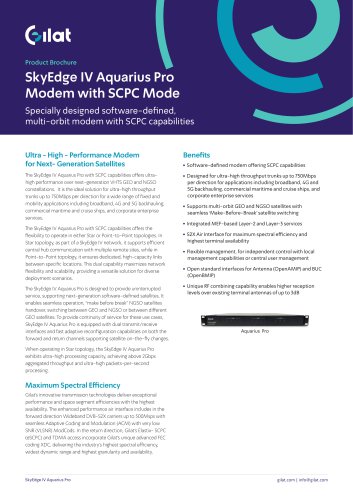 SkyEdge IV Aquarius Pro Modem with SCPC Mod