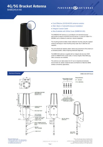 4G/5G Bracket Antenna B4BE[W]-6-60