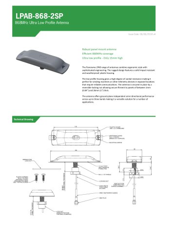 LPAB-868-2SP 868MHz Ultra Low Profile Antenna
