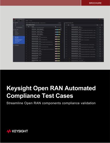 Keysight Open RAN Automated Compliance Test Cases