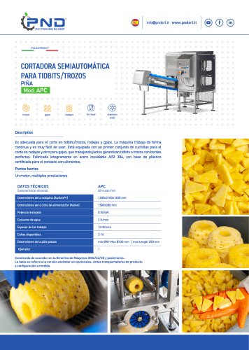 APC &ndash; Ficha T&eacute;cnica