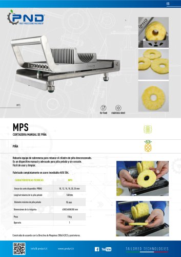 MPS - Ficha T&eacute;cnica
