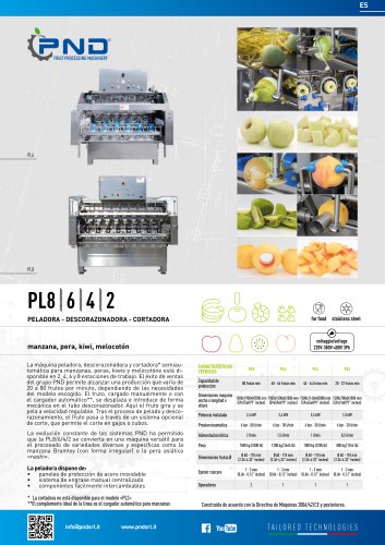 PL2/4/6/8 &ndash; Ficha t&eacute;cnica