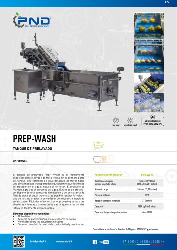 PREP-WASH - Ficha T&eacute;cnica
