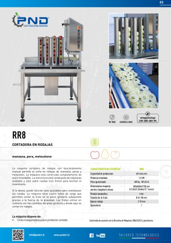 RR8 - Ficha T&eacute;cnica