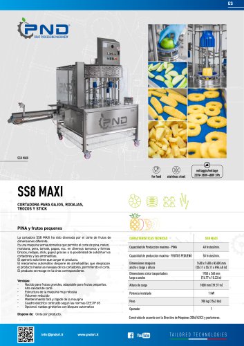 SS8 MAXI - Ficha T&eacute;cnica