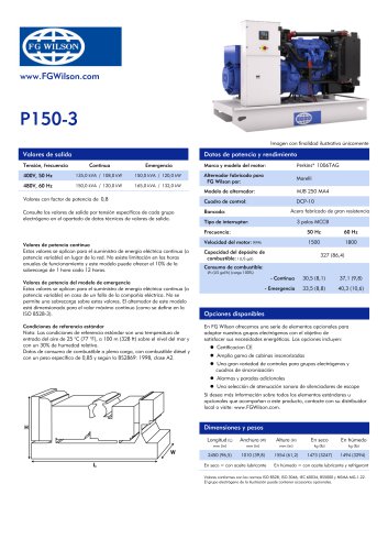 P150-3 (150 kVA) Open Generating Set