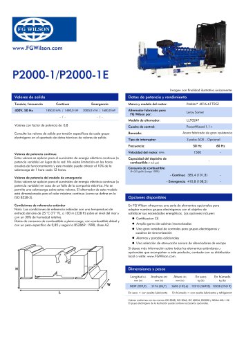 P2000P1/P2000E1 Open Generator Set