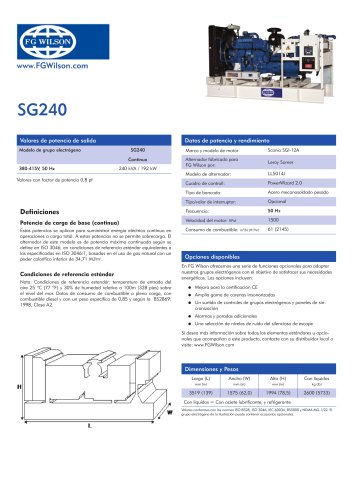 SG240 Gas Powered Generator Set