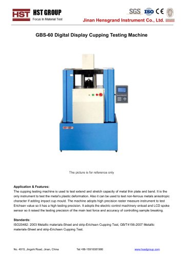 GBS-60 Digital Display Cupping TestingMachine