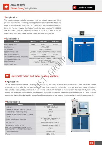 HST GBW Series Erichsen Cupping Testing Machine