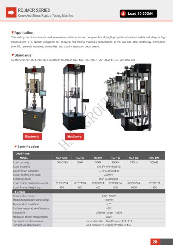 HST RDJ/MCR Series Creep and Stress Rupture Testing Machine