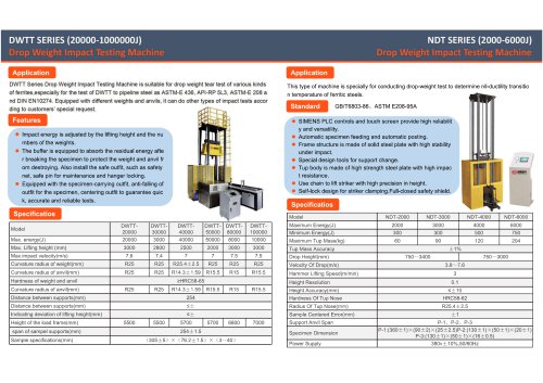 JINAN HENSGRAND Drop Weight Impact Testing Machine