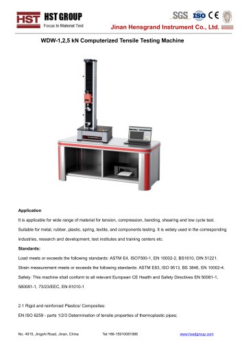 WDW-1,2,5 kN Computerized Tensile Testing Machine