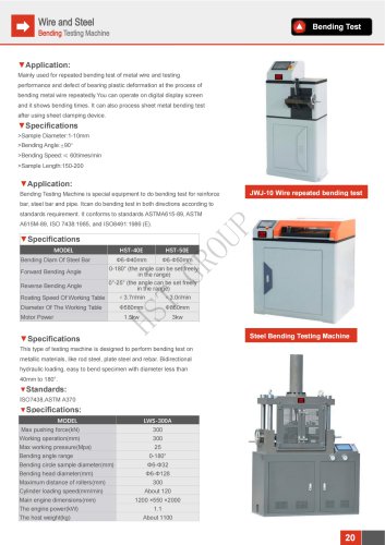 Wire And Steel Bending Testing Machine