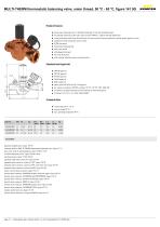 MULTI-THERM thermostatic balancing valve, union thread, 50 °C - 65 °C, figure 141 0G