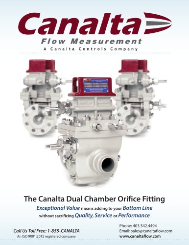 The Canalta Dual Chamber Orifice Fitting