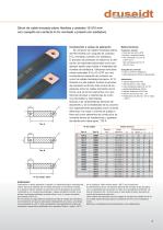 Cables trenzados planos aislados y flexibles y barras laminadas. Auto-extinguibles y resistentes a una temperatura de + 105 C - 3