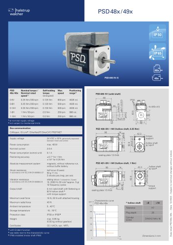 Data sheet direvt drive PSD 49