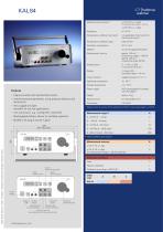 Data sheet mobile calibration device KAL 84