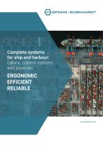Complete systems for ship and harbour: Kabinen, Steuerstände und Joysticks cabins, control 