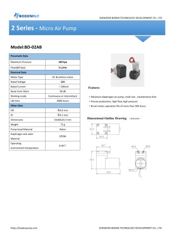 BD-02AB-3L-100kpa Specification（BODENFLO)