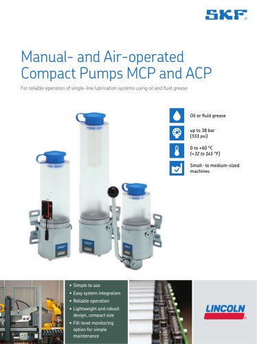 Manual- and Air-operated Compact Pumps MCP and ACP