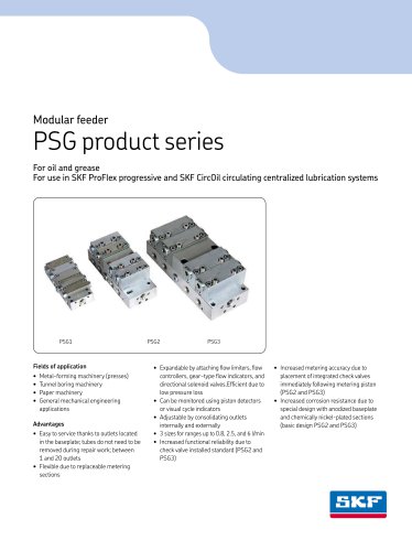 PSG product brochure