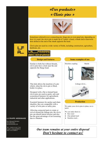 Clevis pins