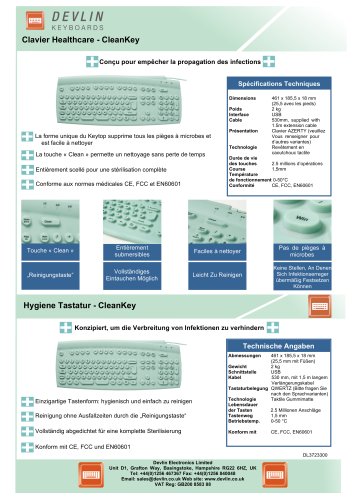 Healthcare Keyboards Cleankey Multilingual