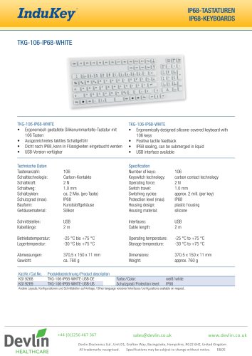 InduKey TKG-106-IP68-WHITE