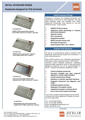  PoS Keyboards  Alpha PoS Range