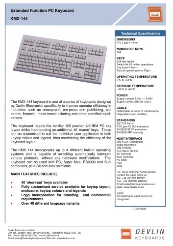 Semi-Custom Keyboards Example KMX-144