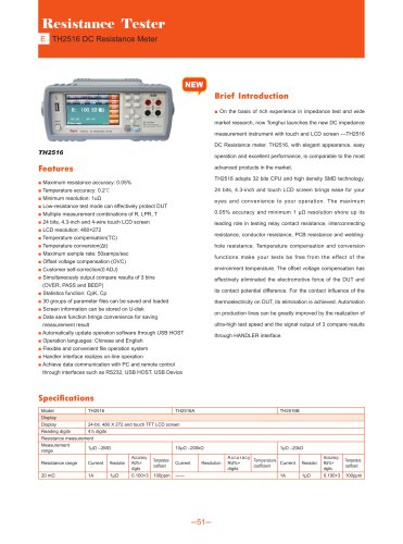 Tonghui DC Resistance Meter TH2516