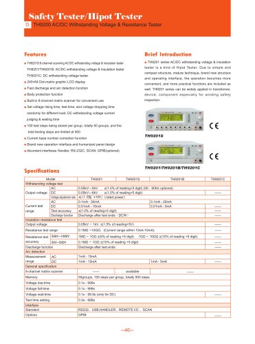 Tonghui Hipot Tester TH9200