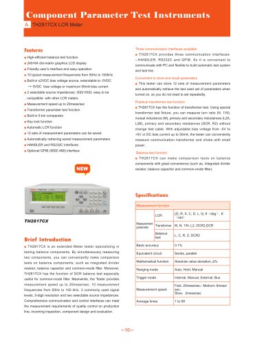 Tonghui LCR Meter TH2817CX