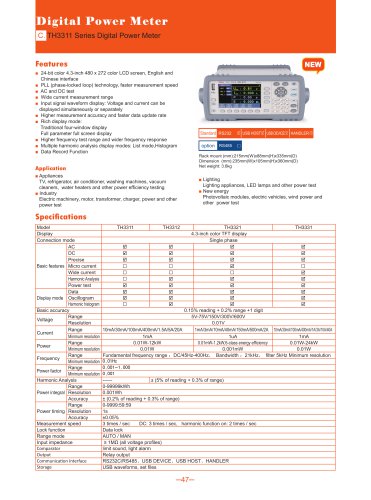 Tonghui Power Meter TH3311 Series