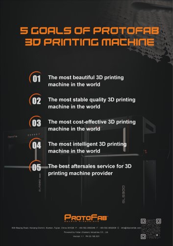 5 Goals of PROTOFAB 3D Printing Machine