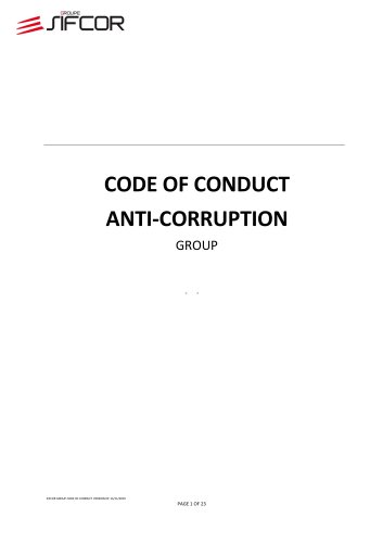CODE OF CONDUCT ANTI-CORRUPTION