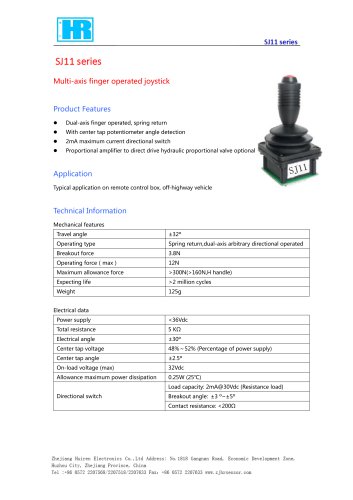 MULTI-AXIS JOYSTICK / 2 AXIS / POTENTIOMETER / FOR REMOTE CONTROL-SJ11