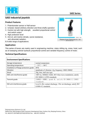 SJ02-MULTI-AXIS JOYSTICK / SINGLE-AXIS / 2-AXIS / SWITCH