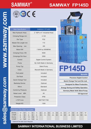 SAMWAY FP145D  Hydraulic Hose  Crimping Machine