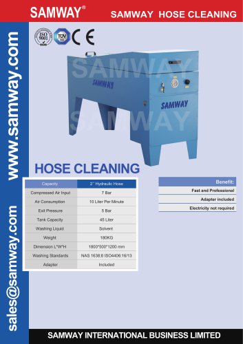 SAMWAY Hose Cleaning  Hydraulic & Industrial Hose Assembly Accessories Machine