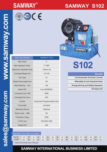 SAMWAY S102  Hydraulic Hose Crimping Machine