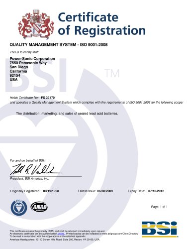 ISO Certification