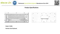 D-8601 Metal Keyboard Data sheet